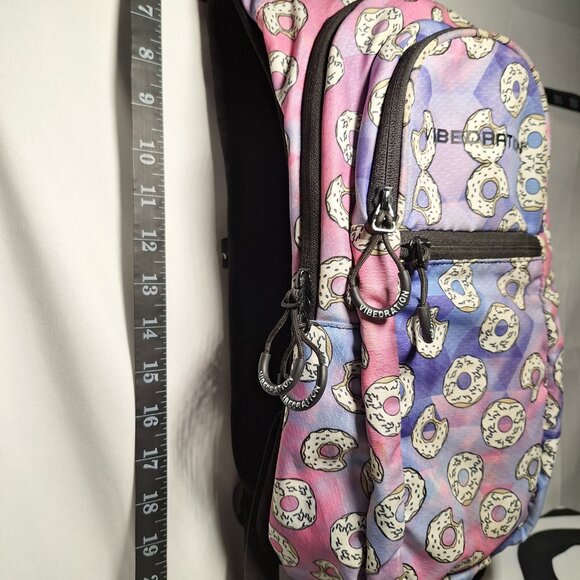 Vibedration Hydration Backpack w/o bladder - purple pink donuts - Used main image 10